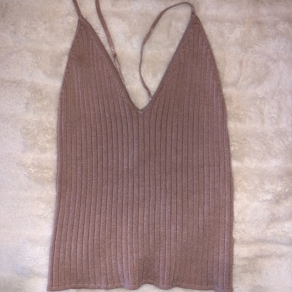 Rose V-Neck Cross-Back Tank - Picture 1 of 2